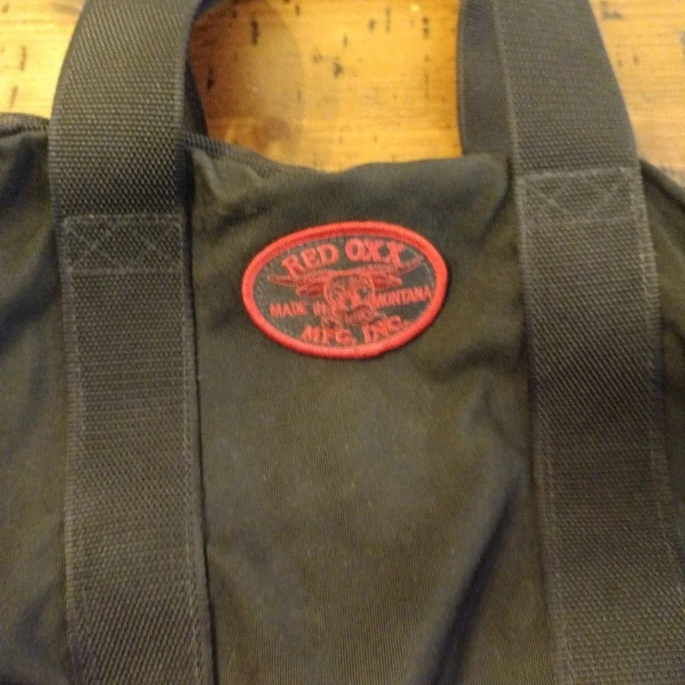 Red Oxx Black Nylon Duffle Bag 16x14 Made in USA Tactical Gear Tote Carry on s12